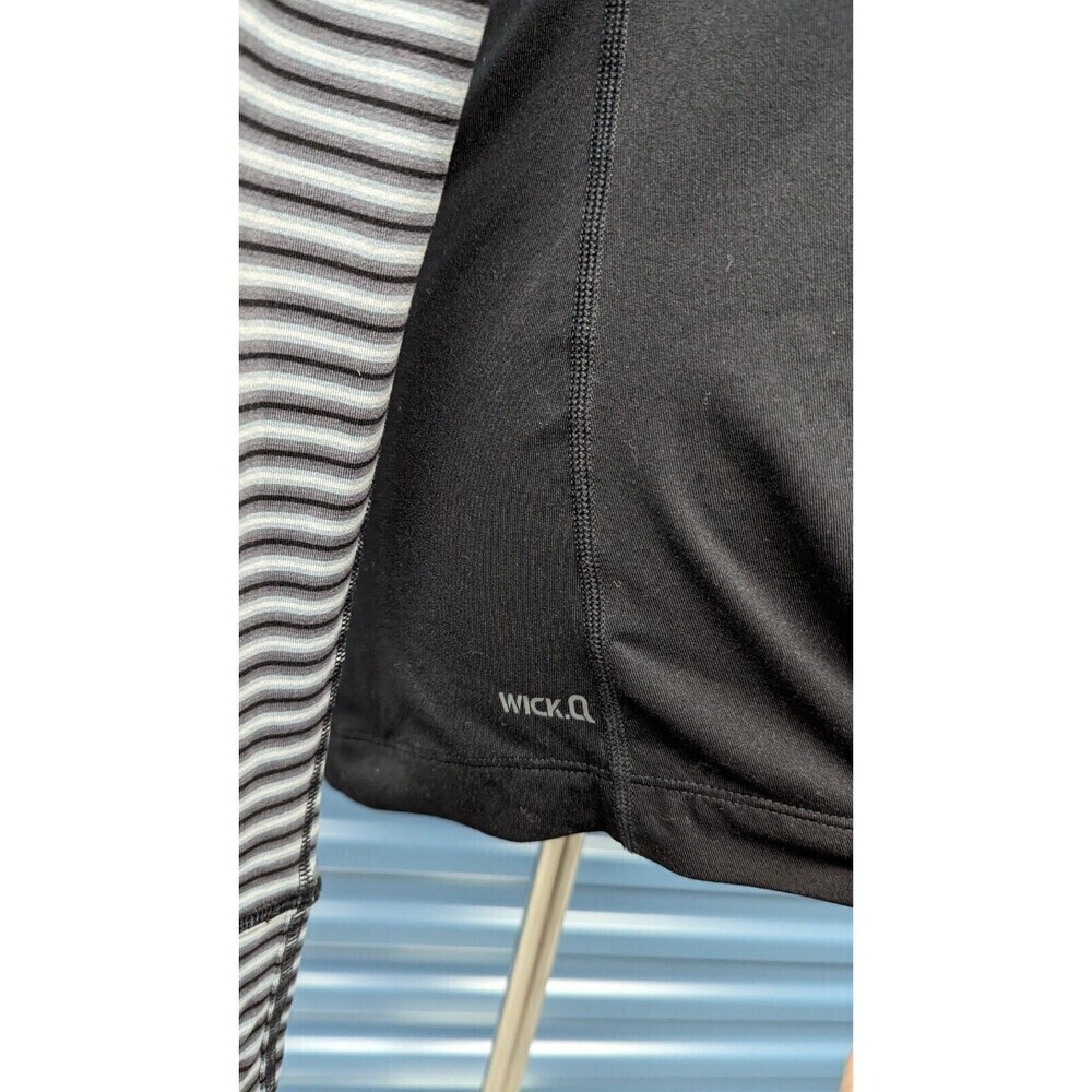 Mountain Hardwear Wick Q Athletic Hoodie Striped Sleeve Half Zip Popover Medium - Picture 4 of 9